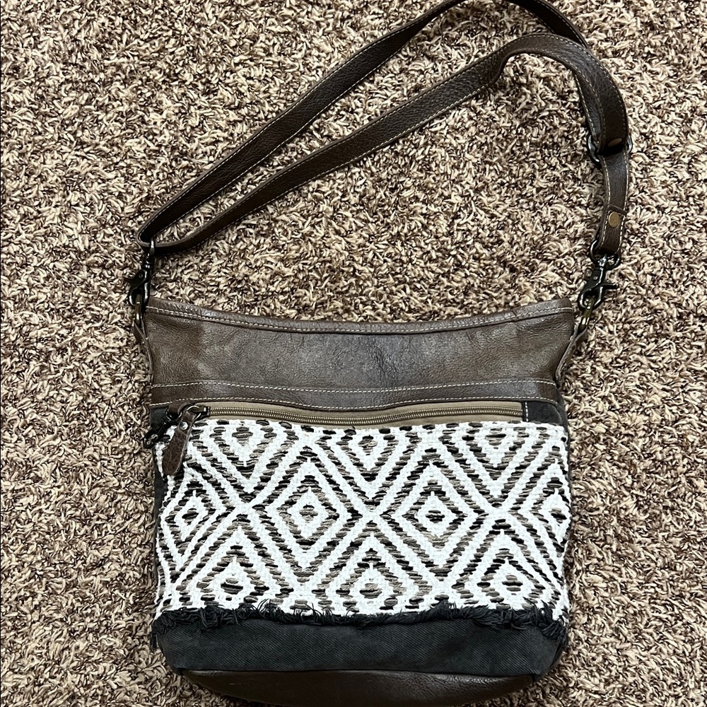 Myra bag geometric print crossbody bag